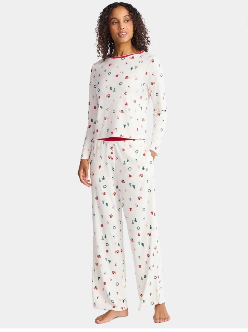 NEW 22W-24W Christmas Pajama Set w/ Pockets for Women